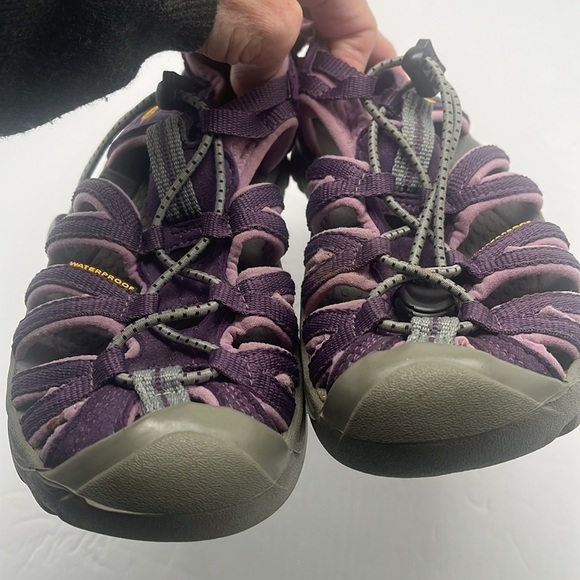 Keen Girls Whisper Sweet Waterproof Sport Sandals Purple Gray Size 2 Beach Hike - Picture 7 of 17